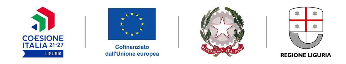 Loghi FESR 2021-2027 — Unione Europea, Regione Liguria, FILSE